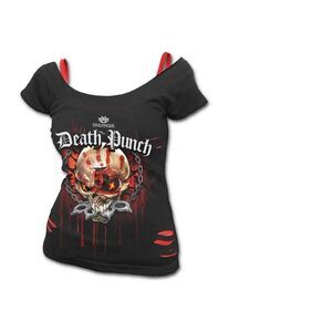 Spiral Direct Womens/Ladies Assassin Five Finger Death Punch Ripped Short-Sleeve